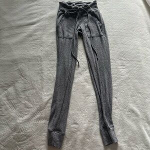 Aerie Gray Ribbed Track Pants